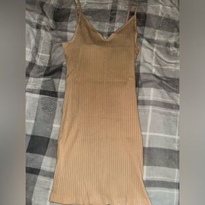 Tan mini dress